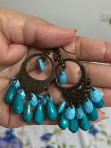 Boho Turquoise Chandelier Earrings