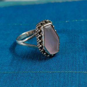 Rose quartz Coffin Ring