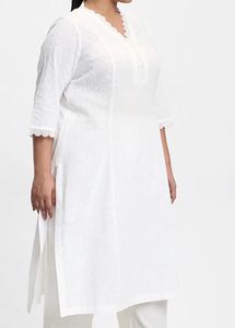 Diza by Westside Cut Work White Kurta