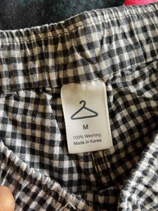 Checkered Black &amp; White Shorts