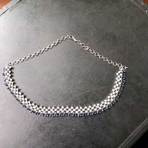Original AD Elegant Silver&amp;Blue Stone Jewelry Set