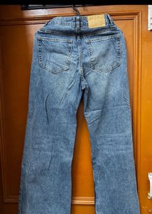 H&amp;M Wide Leg High Waist Denim Jeans