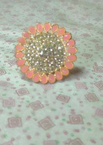 Sparkly Pink Statement Ring