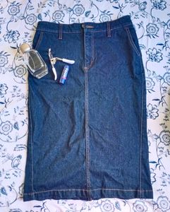 Denim Midi Skirt