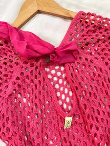 Pinterest Pink Bow Knit Top D