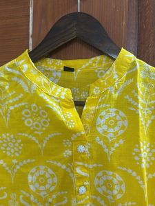Yellow Floral Print Top