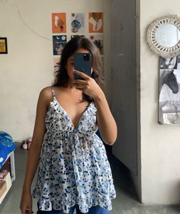 Floral Ruffle Tank Top