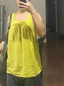 Yellow Striped Tank Top