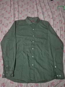 Olive Green Dot Shirt