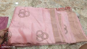 Pink Embroidered Saree