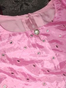 Unique Party Wear Pink Kurta