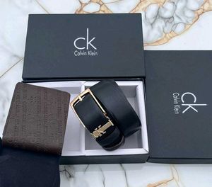 CK PREMIUM QUALITY BELT+ WALLET COMBO WITH BOX
