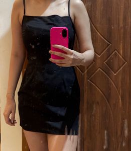 Black Mini Dress - Backless