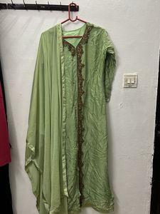 Green Embroidered Kurta Set