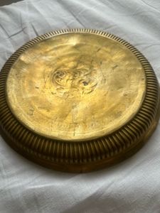 Vintage Etched Brass Plate