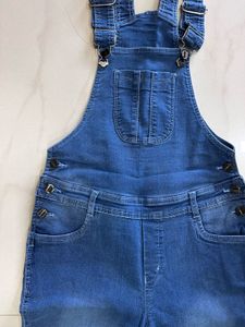 Women’s Mid Blue Fit Dungarees