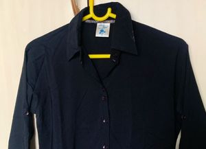 Black Solid Shirt For Women