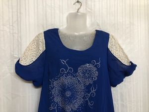 Blue Short Sleeve Top