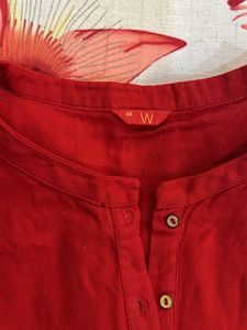 W Red Colour Kurta