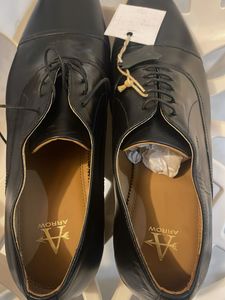Arrow Black Leather Oxford Dress Shoes