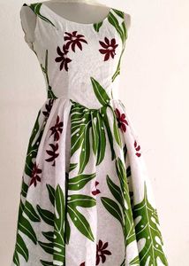 Vintage A-line Floral Print Dress