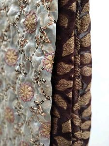 Elegant Embroidered Saree(GEORGETTE+ TISSUE)
