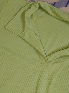 Ribbed Polo Top