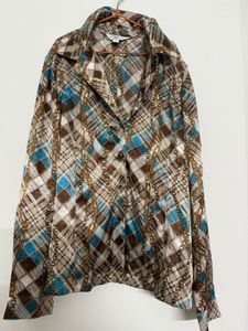 Patterned Button-Up Shirt