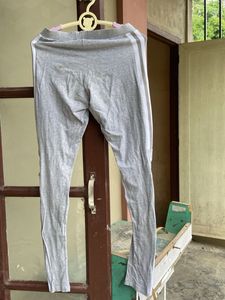 Adidas Gray Striped Leggings