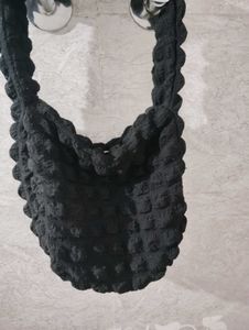 Black Crochet Bag