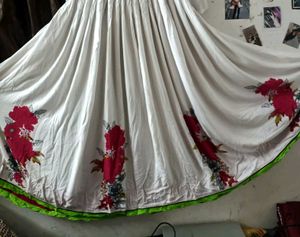 White Floral Ethnic Gown