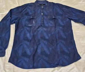 Stylish Blue Print Shirt