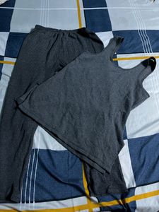 Comfy Gray Tank Top &amp; Pants Set