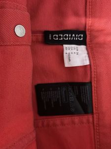 H&amp;M Coral Button-Front Mini Skirt