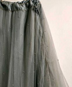 Elegant Grey Net lehenga choli