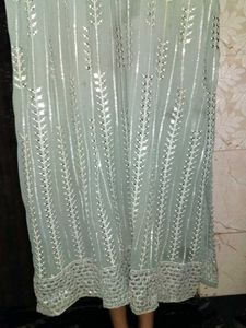Olive Green Embellished Dress