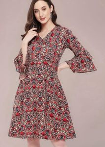 Women knee length dress - 3XL