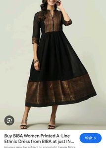 Biba Anarkali Gown Black For Woman