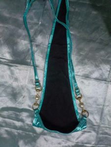 Teal Metallic Thong