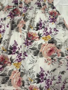 White Floral Tube Dress