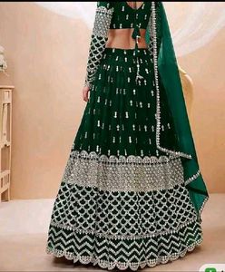Green Lahanga Choli Set