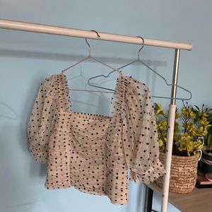 Net Polka Hnm Top