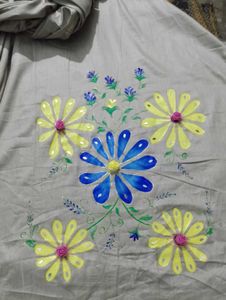 Hand Painted Unstitched Suit