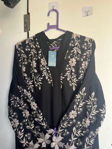Elegant Black Embroidered burkha