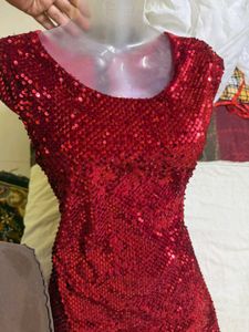 Red Sequin Party Dress