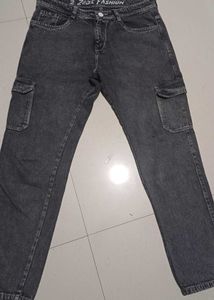 Dark Gray Cargo Jeans