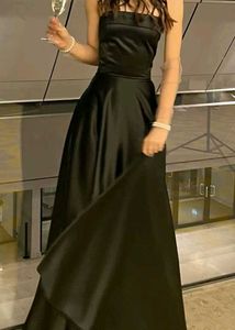 Y2k Black Prom Dress With Sequin Straps