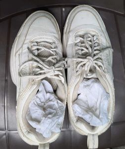 WHITE CHUNKY WOMEN SHOES