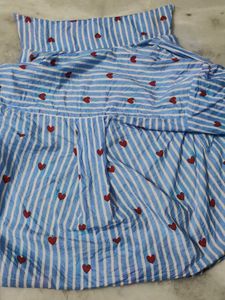 Printed Blue Shirt For Women