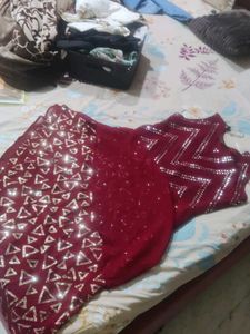 Maroon Embroidered Kurti